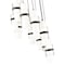 Z-Lite Cayden Chandelier, 11-Light, 24 In.W x 16.75 In.H, Matte Black/Clear + Etched Opal 1946P-11R-MB - alternate 2